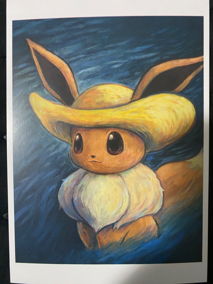 イーブイ　ゴッホ　アート　Van gogh museum ポケモン Pokemon x Van Gogh Museum - Eevee Postcard Museum Exclusive