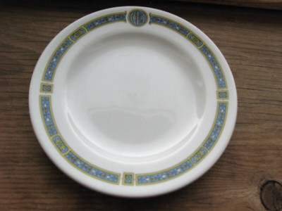 Mayer China 5-5/8'' Bread Plate Metropolitan Life Insurance Co Top Marked SO26