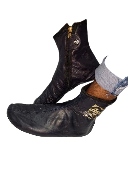 Navy Blue Leather winter Socks Khuff Slipper Kuffain Winter Home Shoes/slipper.