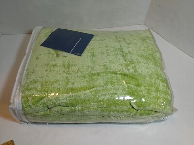 Regency Chenille 50 x 60 Throw  Parrot Green 100% Rayon NOS