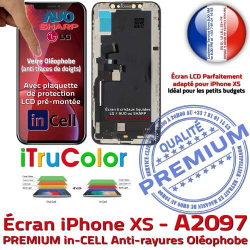 LCD iPhone XS A2097 In-CELL Qualité PREMIUM Écran Verre Multi-Touch Apple inCELL - Photo 1 sur 8