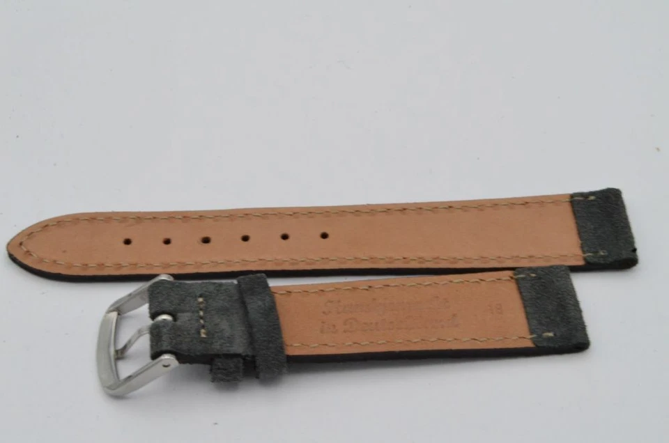 Браслет из натуральной кожи Fluco 18 мм с пряжкой 16 мм новый 12 неношеный - Изображение 2 из 2