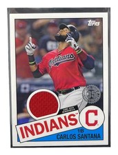 2020 Topps 1985 Baseball Relic Carlos Santana #85TR-CSO