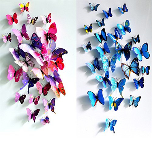 Download Hakday 24 Pcs 3d Butterfly Wall Stickers Crafts Butterflies Diy Art Decor Hom For Sale Online Ebay