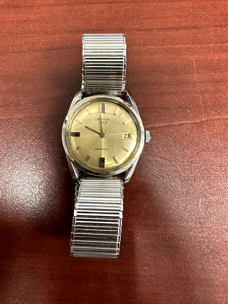 Vintage Classic Men's Croton 1878 De Luxe Automat Aquamatic Watch