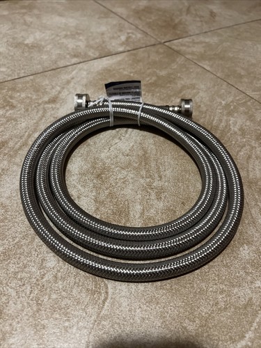 PROFLO PF146816 72" Double Reinforced Washing Machine Supply Hose - Stainless - 第 1/5 張圖片