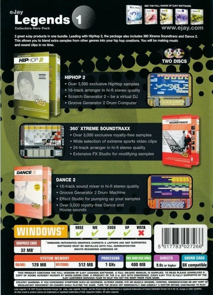 eJay Collection - Dance 2 - HipHop 2,4,5 - Sound Selection 2 - 360° Xtreme Sound - Image 2 of 3