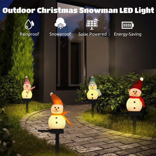 Christmas Solar Light For 4 Colors Outdoor decorative Lights Lamp Warm White - Foto 5 di 12