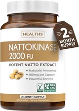Healths Harmony Nattokinase 2000 FU Non-GMO Powerful Nattokinase Supplement 60ct