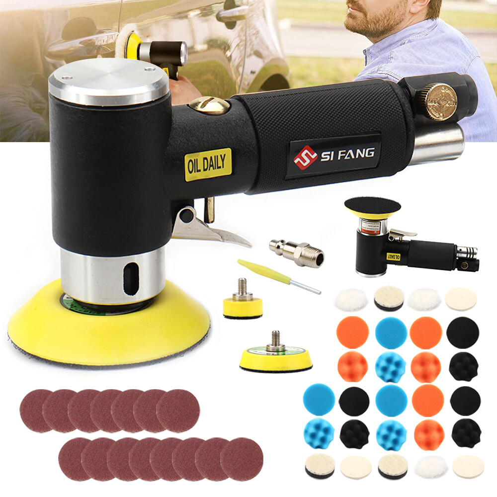 48PC 1'' 2" 3" Mini Random Orbital Air Sander Car Polisher for Auto Body Work eBay