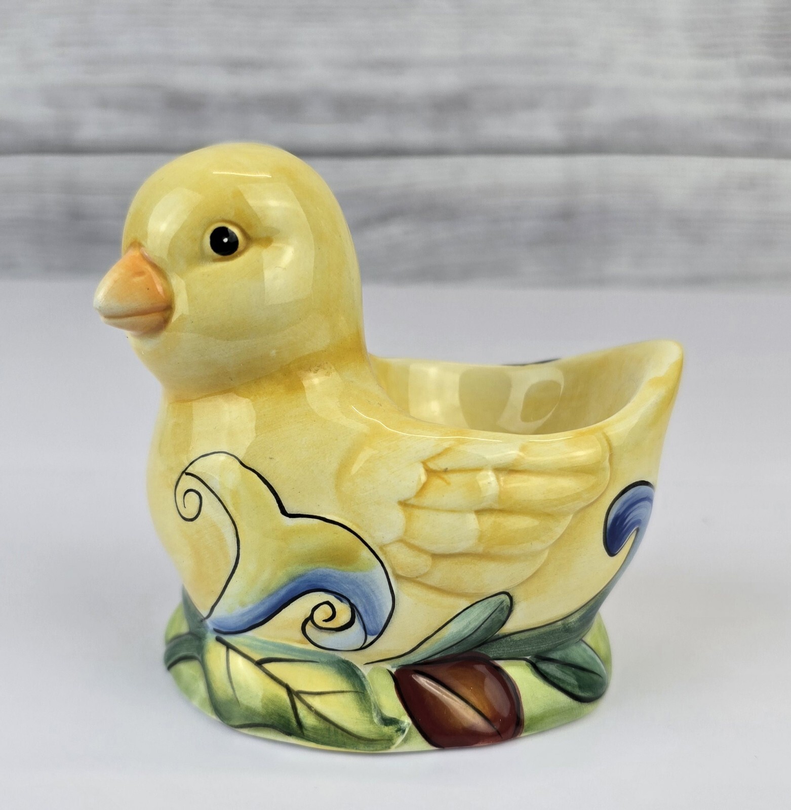 Fitz and Floyd Ricamo  Chick Egg Cup Ceramic