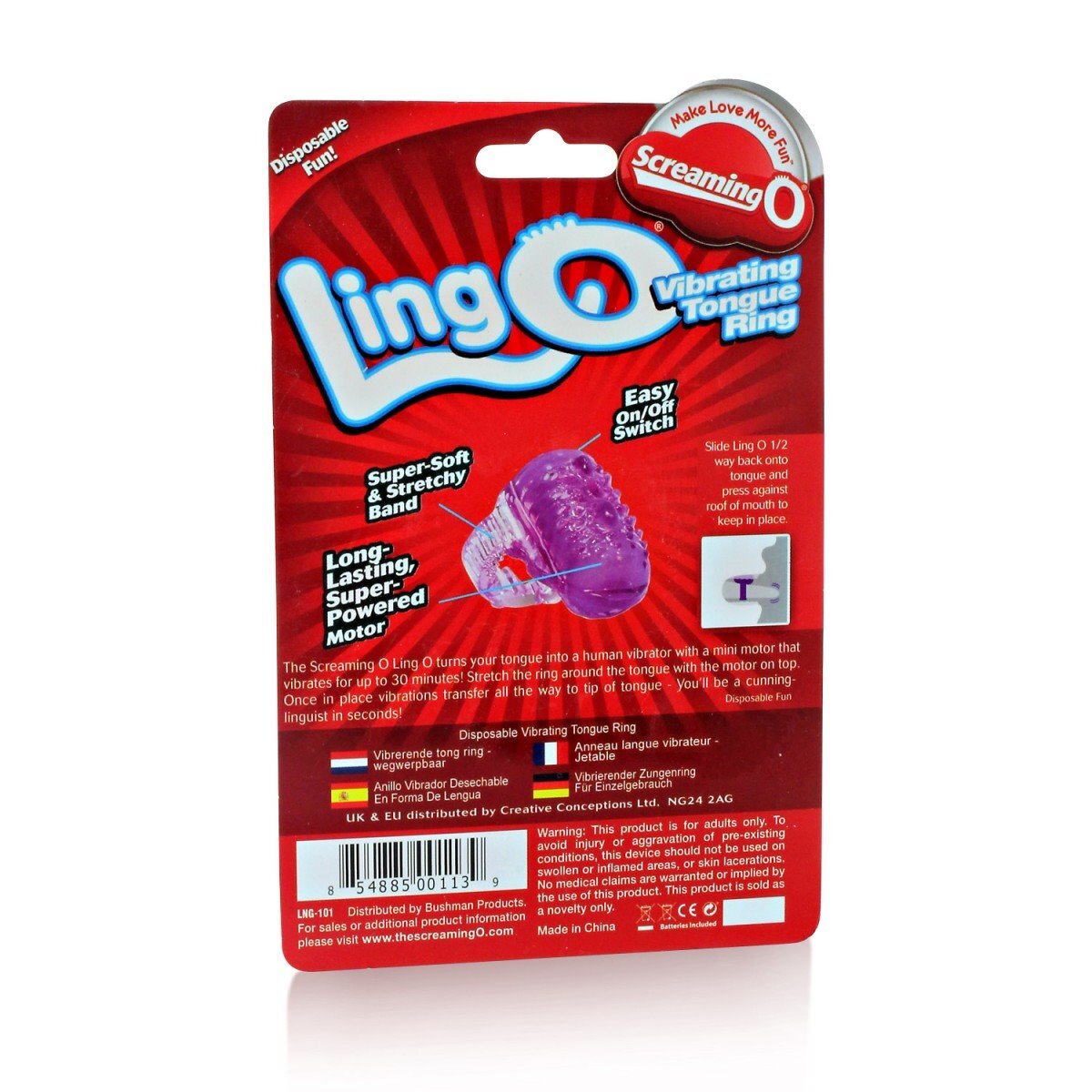 Disposable Screaming O Ling O Vibrating Tongue Ring Oral Sex Vibe Vibrator | eBay Disposable Screaming O Ling O Vibrating Tongue Ring Oral Sex Vibe Vibrator | eBay