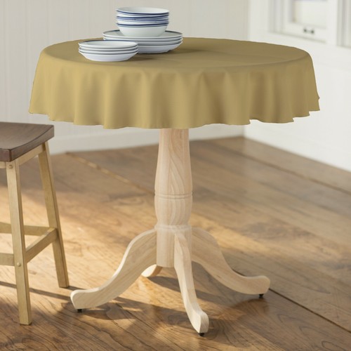 LA Linen Polyester Poplin Round Tablecloth, 58-Inches. Made in USA - Picture 63 of 80