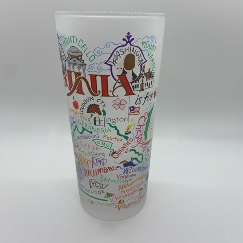 Catstudio Virginia Original Geography Collection Frosted Drinking Glass - Picture 3 of 7