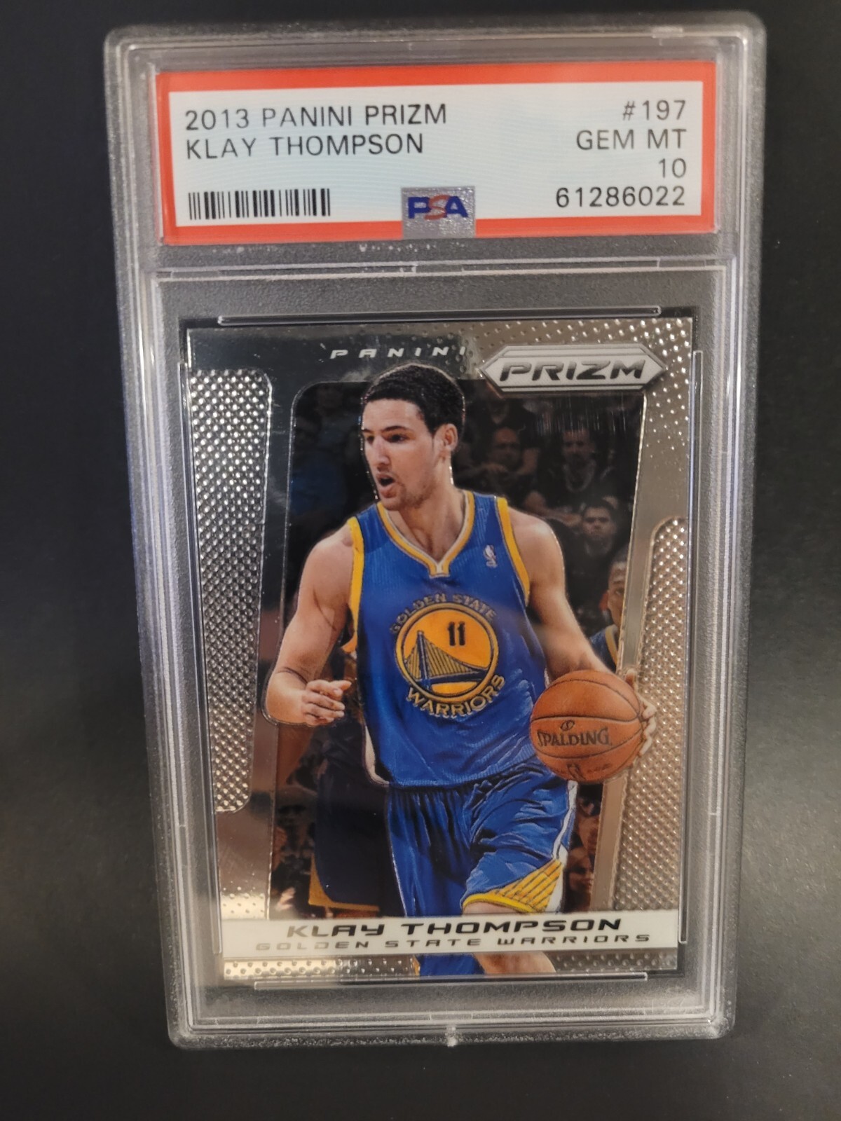 2013 KLAY THOMPSON PSA 10 PANINI PRIZM BASKETBALL #197 SILVER GEM MENT WARRIORS