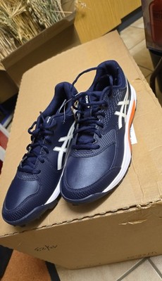 ASICS GEL-LETHAL FIELD Hockey Herren Sneaker Blau/Weiß/Orange Low Top