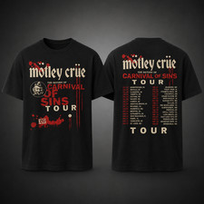Vtg Motley Crue Carnival of Sins Tour 2026 Bloody Dates T-Shirt S-5XL