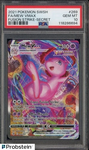 2021 Pokemon SWSH Fusion Strike #269 FA/Mew VMAX PSA 10 GEM MINT
