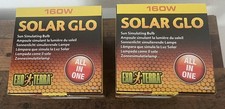 2x Exo Terra Solar Glo 160 Watt, Lampe Beleuchtung PT2193 - NEU