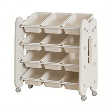 Kids Storage Playroom Shelf Rack Children's Toy Box with Drawers Shelving Unit