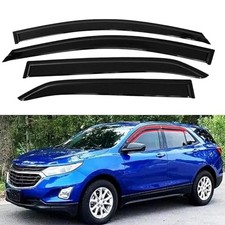 Tape-On Window Visors 4-Piece Compatible with Sun 2018-2024 Chevy Equinox black