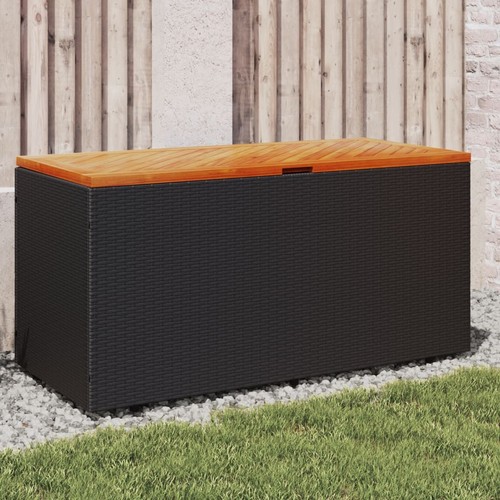Gartentruhe Kissenbox Auflagenbox Gartenbox Poly Rattan Akazienholz vidaXL - Bild 2 von 42
