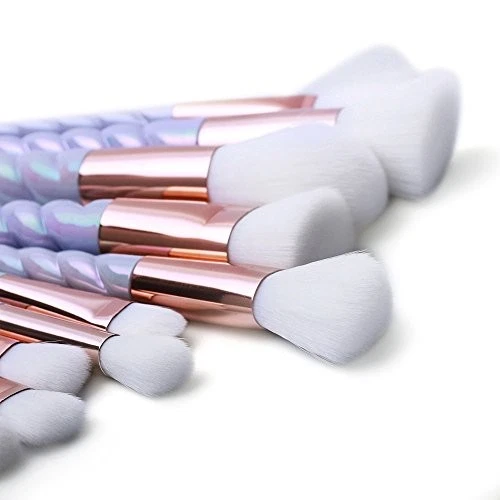 LA SANTE 10 PIECE FASCINATING UNICORN MAKEUP BRUSH SET - WHITE Foto 2 de 4