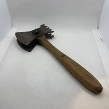 Vintage Meat Tenderizer Cleaver Double Blade Axe Butchers Tool Beef Hatchet Chef