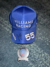 Carlos Sainz Signed Williams Racing Hat #55 F1 Star Spain Legend Beckett