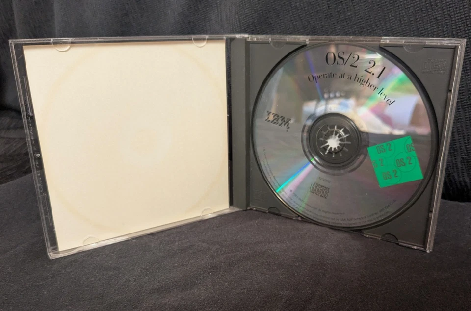 Software de CD-ROM IBM OS/2 versión 2.1 (1993) usado con desgaste SIN INSTRUCCIONES/CAJA Foto 3 de 4
