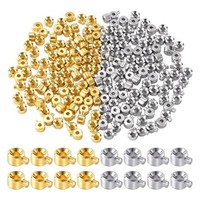 80 StüCk Quetschperlen Zur Schmuckherstellung, Gold- Und Silber-Abstandsper1284