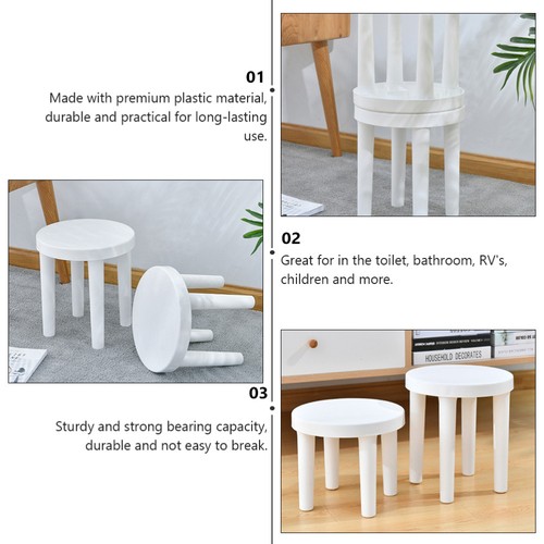 Plastic Stool Creative Small White Stools for Children Toddler Foot Toilet - Picture 8 of 12