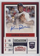 2017 Panini Elite Extra Edition USA Baseball 18U Tickets Kumar Rocker Auto 0rf