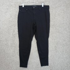 Liverpool Pants Womens 14/32 Black Ponte Knit Pull On Skinny Jegging Stretch