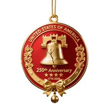 United States of America 250th Anniversary Bell Ornament 1776-2026 Keepsake Bell