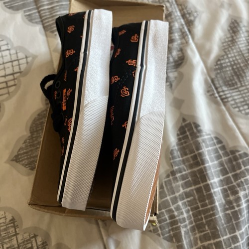 Vans X San Francisco Giants Sneakers Kids Size 1.5 MLB Low Top Athletic Shoes - Picture 5 of 6