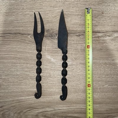 Messer und Gabel Konvolut handgeschmiedet
