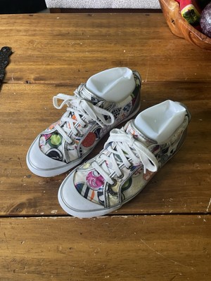 Coach Barrett Graffiti Multi Colored Canvas Sneakers Shoes Size