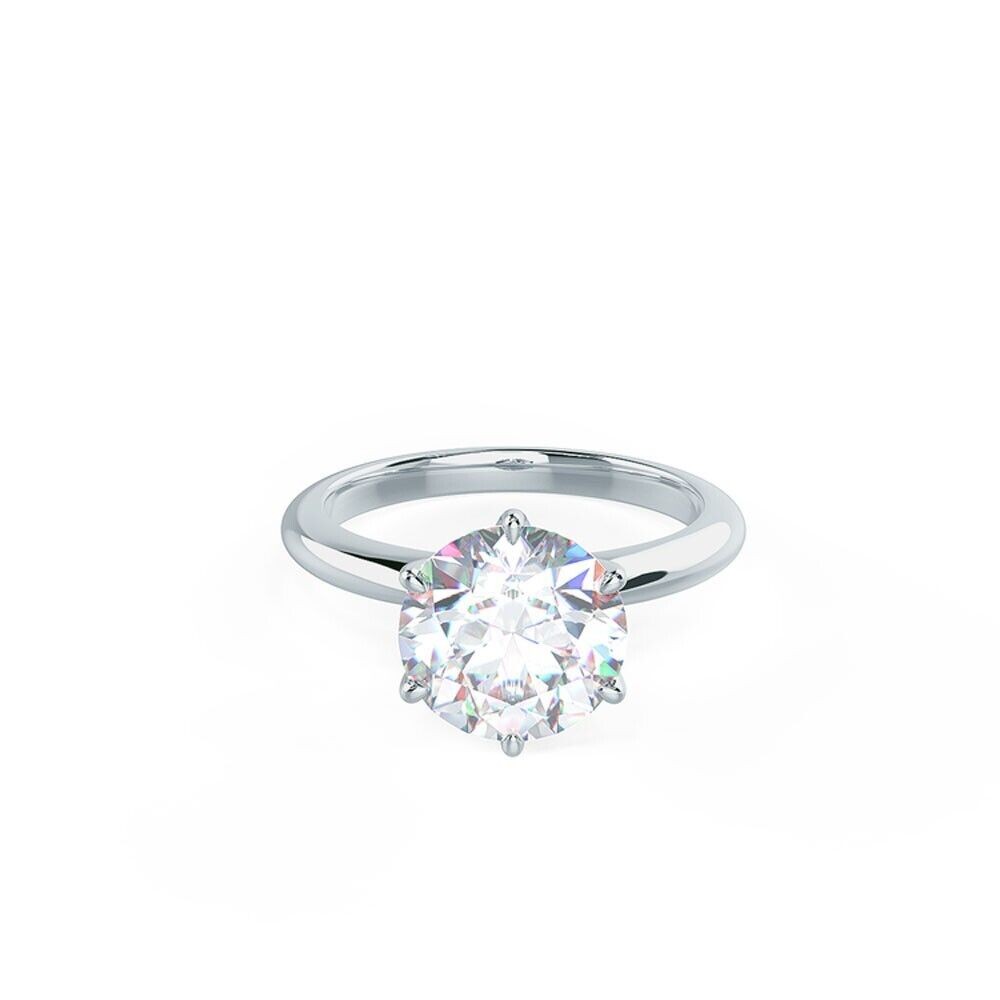 Wedding Ring Solid 950 Platinum Solitaire Natural… - image 8