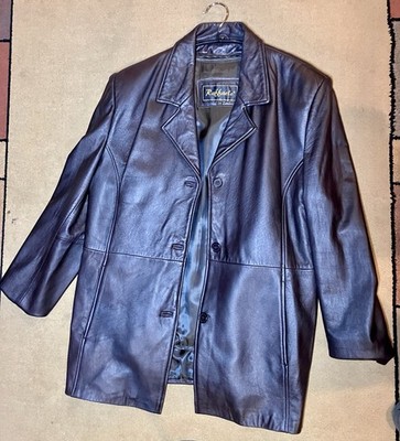 Vintage Raffaelo Brown Leather Coat Jacket. Women s Size 2XL. Great Condition