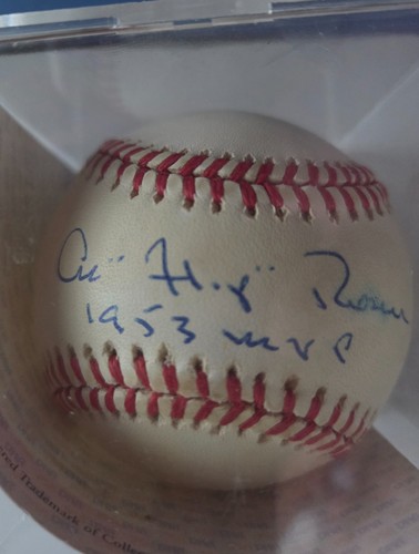 AL "FLIP" ROSEN Autographed "1953 MVP" Rawlings Baseball PSA/DNA