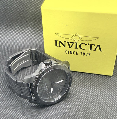 Invicta 46805 Men s Quartz Black Stainless Steel Watch 50M new w/ Box