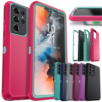 For Samsung Galaxy S21 Ultra/S21+/S21 FE Heavy Duty Phone Case Shockproof Cover