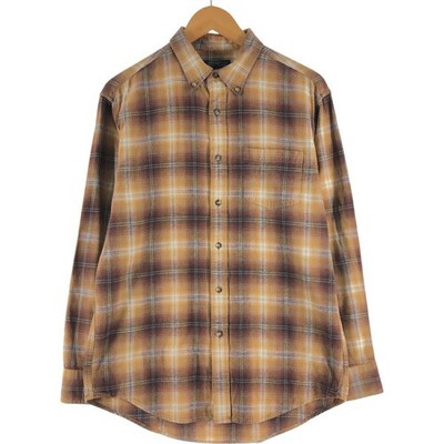 PENDLETON clothing 00'S Ombre check long sleeve button-down check shirt