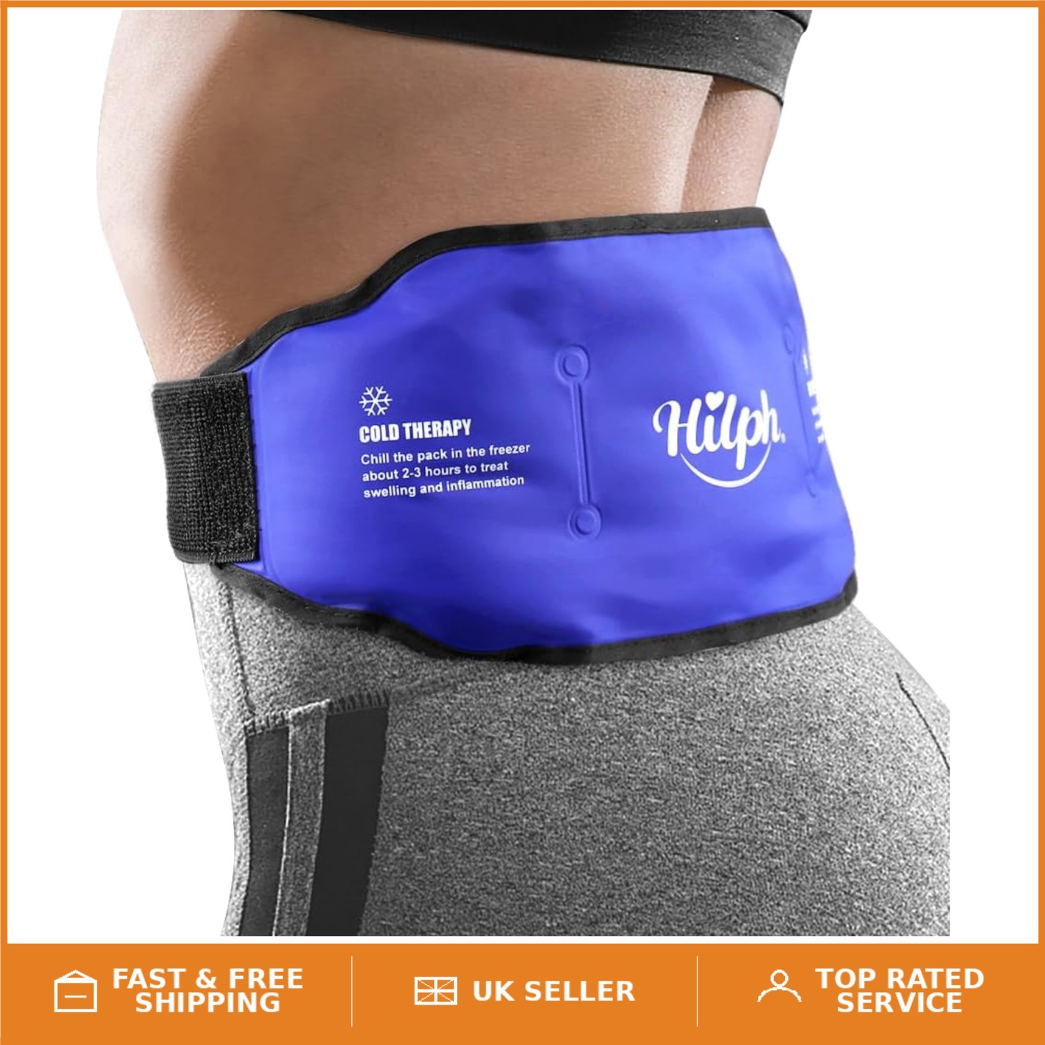 Hilph Ice Pack For Back Pain Relief, Reusable Lower Back Ice Pack Hot Cold Compression Therapy Lumbar Ice Pack For Back Injuries, Sciatic Nerve, Herniated - Image 4