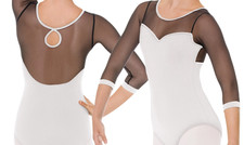 Eurotard Womens Silhouette Mesh 3/4 Sleeve Leotard Leotard Adult