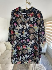 Nicole Miller VICES Button-Up Shirt - Size XL 100 SILK VINTAGE