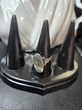 925 Sterling Silver Vintage Abalone Shell Southwestern Band Ring Size 8