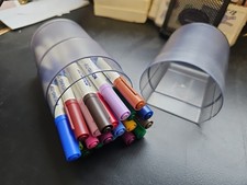 Creative Memories Journal Mate Pen Holder  20 Round Tip Pens Multi Colors