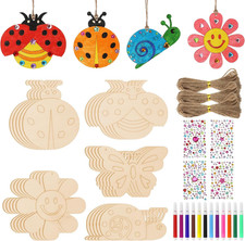 49 Pezzi Kit Di Fai-Da-Te per Bambini, Kit Di Bricolage in Legno per Bambini Con